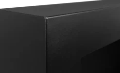 Hængende ethanolkomfur Biokomfur Hængende biokomfur Bioethanolbrænder BOX 90 cm x 40 cm x 12 cm Mat sort med glas økologisk komfur