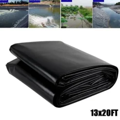 Holdbar Fiske Damforing, Sort LLDPE Materiale, Størrelse 13ft x 20ft, Langvarig Levetid