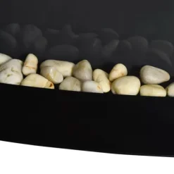 HOMCOM Elektrisk Vægpejs - Sort Metal og Sikkerhedsglas - 89,2 x 13,5 x 48cm