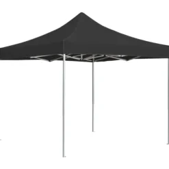 Hopfällbart partytält i aluminium 3x3 m - Elegant solskydd | Färg: Antracit | Storlek: 3x3 m