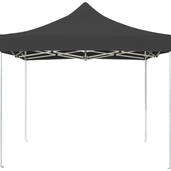 Hopfällbart partytält i aluminium 3x3 m - Elegant solskydd | Färg: Antracit | Storlek: 3x3 m