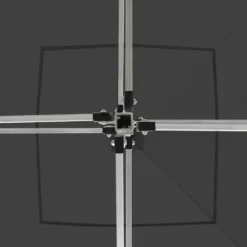 Hopfällbart partytält i aluminium 3x3 m - Elegant solskydd | Färg: Antracit | Storlek: 3x3 m