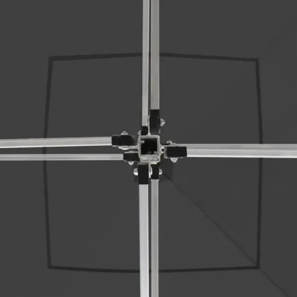 Hopfällbart partytält i aluminium 3x3 m - Elegant solskydd | Färg: Antracit | Storlek: 3x3 m