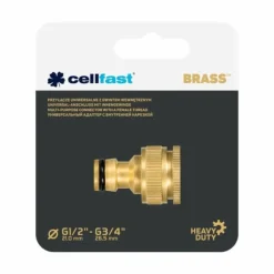Hose connector Cellfast 3/4" 1/2" Brass Tap
