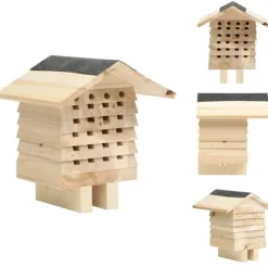Huse & bure til små dyr - Living bihotel 22x20x20 cm massivt fyrretræ