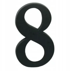 Husnummer 8 sort 19 cm