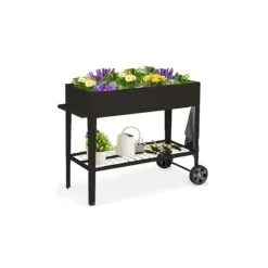 Hævet Bed Plantekasse, 95x40x80 cm, Sort