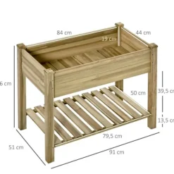 Hævet Havebed, 91x51x76 cm, Grøn