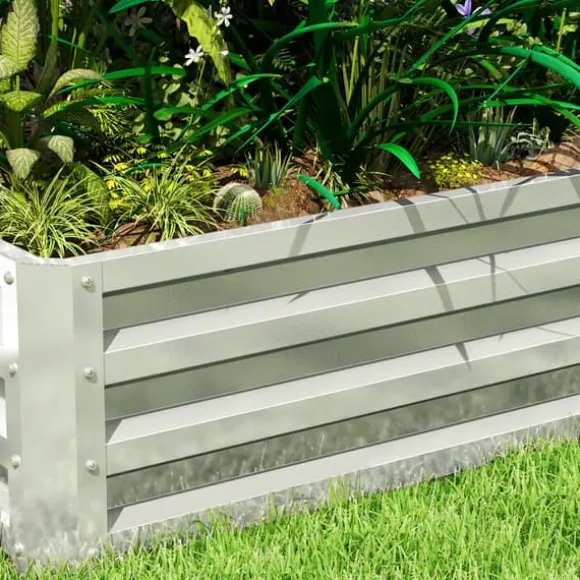 Hævet Havebed, 120x60x30,5 cm, Sølv