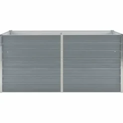 Hævet havekasse i galvaniseret stål 160x80x45 cm | Farve: Grå