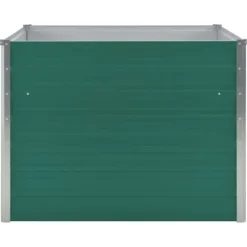 Hævet havekasse i galvaniseret stål - Holdbar og stabil | Farve: Grøn | Størrelse: 100x100x77 cm