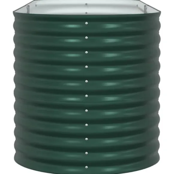 Hævet højbede i stål - Plantekasse til have | Størrelse: 240x80x81 cm | Farve: Grøn