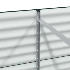 Hævet højbede i stål - Plantekasse til have | Størrelse: 240x80x81 cm | Farve: Grøn