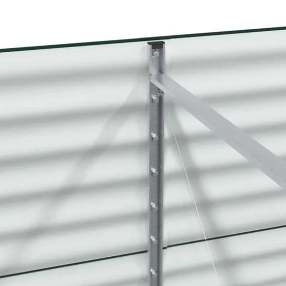 Hævet højbede i stål - Plantekasse til have | Størrelse: 240x80x81 cm | Farve: Grøn
