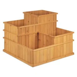 Hævet plantebed, 61x81x81 cm, Natur, Træ