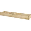 Hævet plantebed, 237x60x25 cm, naturlig