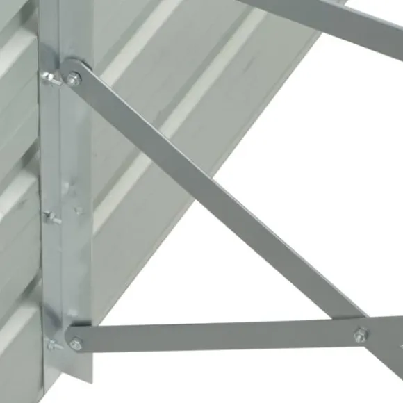 Hævet plantekasse 100 x 100 x 77 cm - Galvaniseret stål | Farve: Brun
