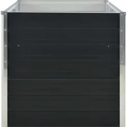 Hævet plantekasse i galvaniseret stål - Holdbar og stilfuld | Størrelse: 160x80x77 cm | Farve: Antracitgrå