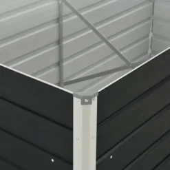 Hævet plantekasse i galvaniseret stål - Holdbar og stilfuld | Størrelse: 160x80x77 cm | Farve: Antracitgrå