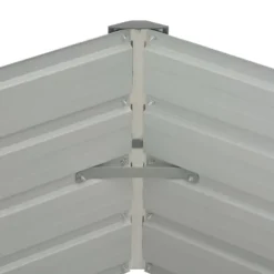 Hævet plantekasse i galvaniseret stål - Højbed | Størrelse: 129x129x46 cm | Farve: Grøn