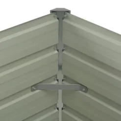 Hævet plantekasse i galvaniseret stål - Moderne højbed | Størrelse: 100x100x77 cm | Farve: Antracitgrå