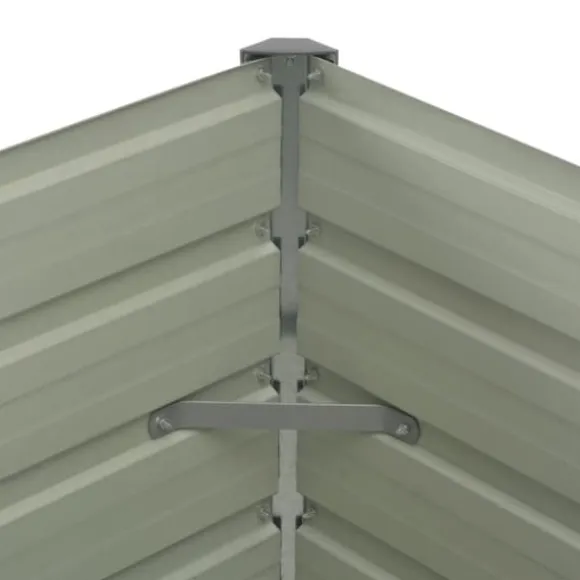Hævet plantekasse i galvaniseret stål - Moderne højbed | Størrelse: 100x100x77 cm | Farve: Antracitgrå