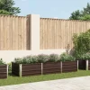 Hævet plantekasse i galvaniseret stål - Tilhaven | Størrelse: 240x80x45 cm | Farve: Brun