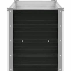Hævet plantekasse i galvaniseret stål - Dybde 160x40x45 cm | Farve: Antracitgrå