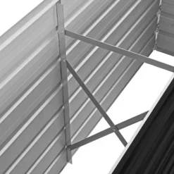 Hævet plantekasse i galvaniseret stål - Dybde 160x40x45 cm | Farve: Antracitgrå