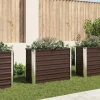 Hævet plantekasse i galvaniseret stål - 100x40x77 cm | Farve: Brun
