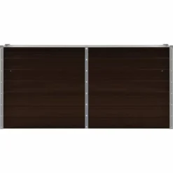 Hævet plantekasse i galvaniseret stål - 160x40x77 cm | Farve: Brun