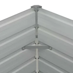 Hævet plantekasse i galvaniseret stål - Stilfuld til altan eller terrasse | Størrelse: 160x80x77 cm | Farve: Brun