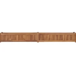 Hævet plantekasse i massivt teaktræ | Størrelse: 200x30x25 cm