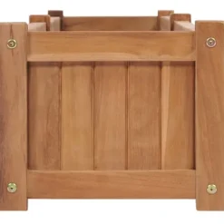 Hævet plantekasse i massivt teaktræ | Størrelse: 200x30x25 cm