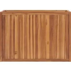 Hævet plantekasse i massivt teaktræ | Størrelse: 100x50x70 cm