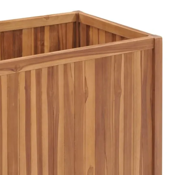 Hævet plantekasse i massivt teaktræ | Størrelse: 100x50x70 cm