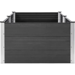 Hævet plantekasse i WPC - Holdbar & moderne design | Størrelse: 250x100x54 cm | Farve: Grå