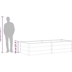 Hævet plantekasse i WPC - Holdbar & moderne design | Størrelse: 250x100x54 cm | Farve: Grå