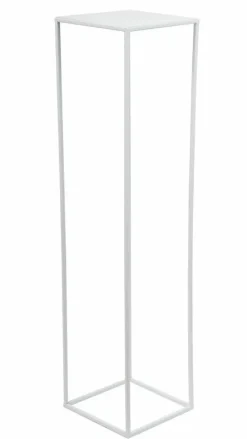 Hvid moderne stående blomsterstand 100 cm