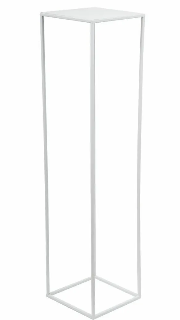 Hvid moderne stående blomsterstand 100 cm