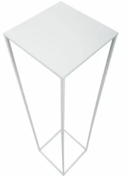 Hvid moderne stående blomsterstand 100 cm