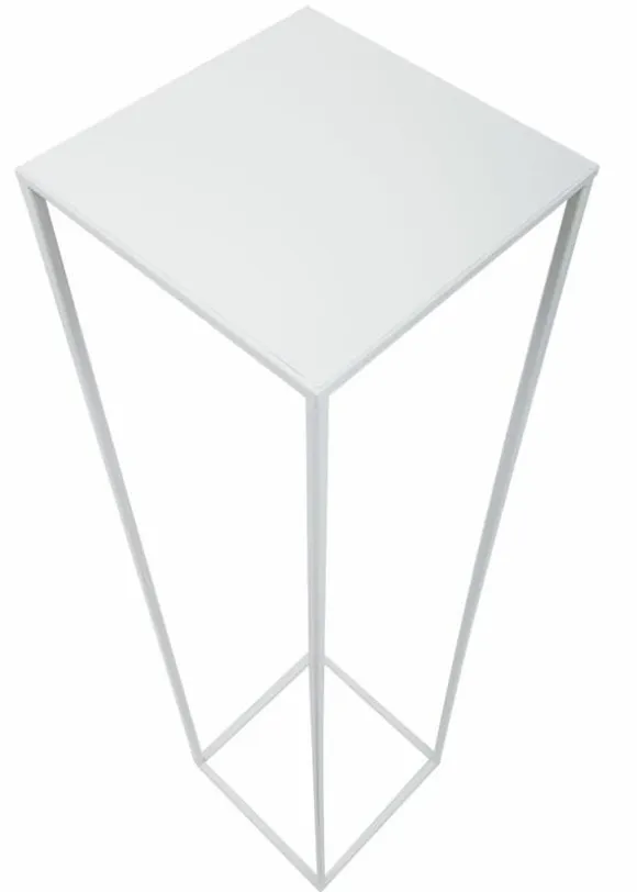Hvid moderne stående blomsterstand 100 cm