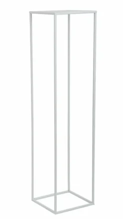 Hvid moderne stående blomsterstand 100 cm