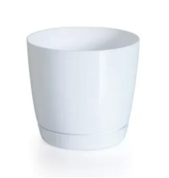 Hvid urtepotte med underkop COUBI DUOP280-S449