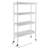 Hydroponisk dyrkningskit, 4-etages system, kapacitet til 108 planter,Hvid