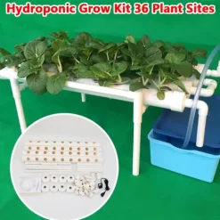 Hydroponisk dyrkningssæt - 1-lags system - 36 plantehuller - Huldiameter 3,2 cm - PVC-U - Vandsparende - Lavendel