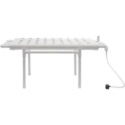 Hydroponisk dyrkningssæt - 1-lags system - 36 plantepladser - 4 rør Ø6,3 cm - Huldiameter 3,2 cm - PVC-U - Med vandpumpe - Hvid