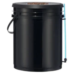 Hydroponisk dyrkningssystem, Deep Water Culture 4 spande, 30x30x38 cm, sort, PP-materiale