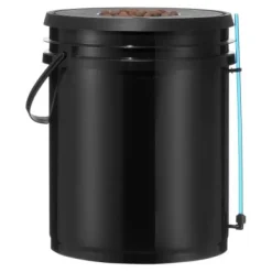Hydroponisk dyrkningssystem, Deep Water Culture 8 spande, 30x30x38 cm, sort, PP materiale