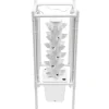 Hydroponisk havesystem - Vertikalt dyrkningstårn - 30 Plantehuller - 6 Lag - 4 Vækstlamper - 10 L Vandtank - Størrelse 39×39×97 cm - Hvid